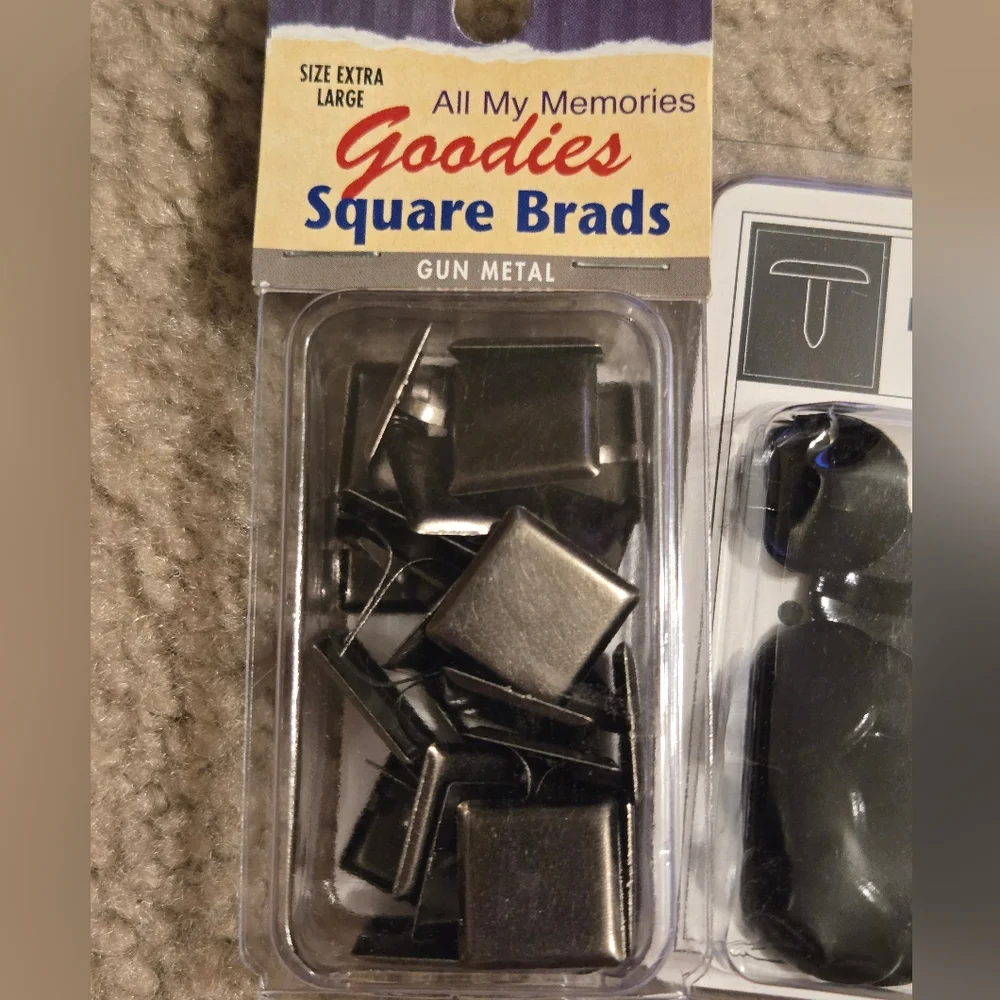 Assorted Metal Brads and Photo Turns Bundle Of 7 Packs Paper Crafts